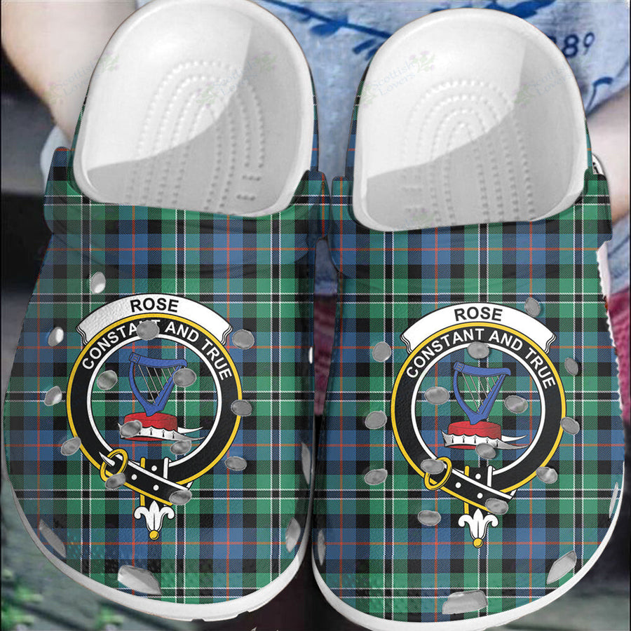 Clan Rose Hunting Ancient Tartan Crest Clogs Classic