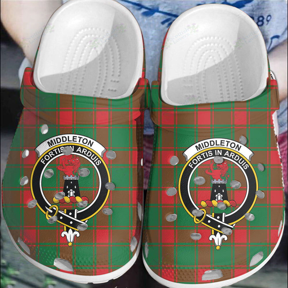 Clan Middleton Modern Tartan Crest Clogs Classic SL22 Middleton Modern Tartan Tartan Today