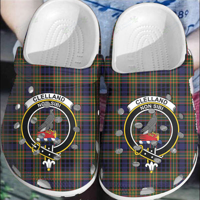 Clan Clelland Modern Tartan Crest Clogs Classic