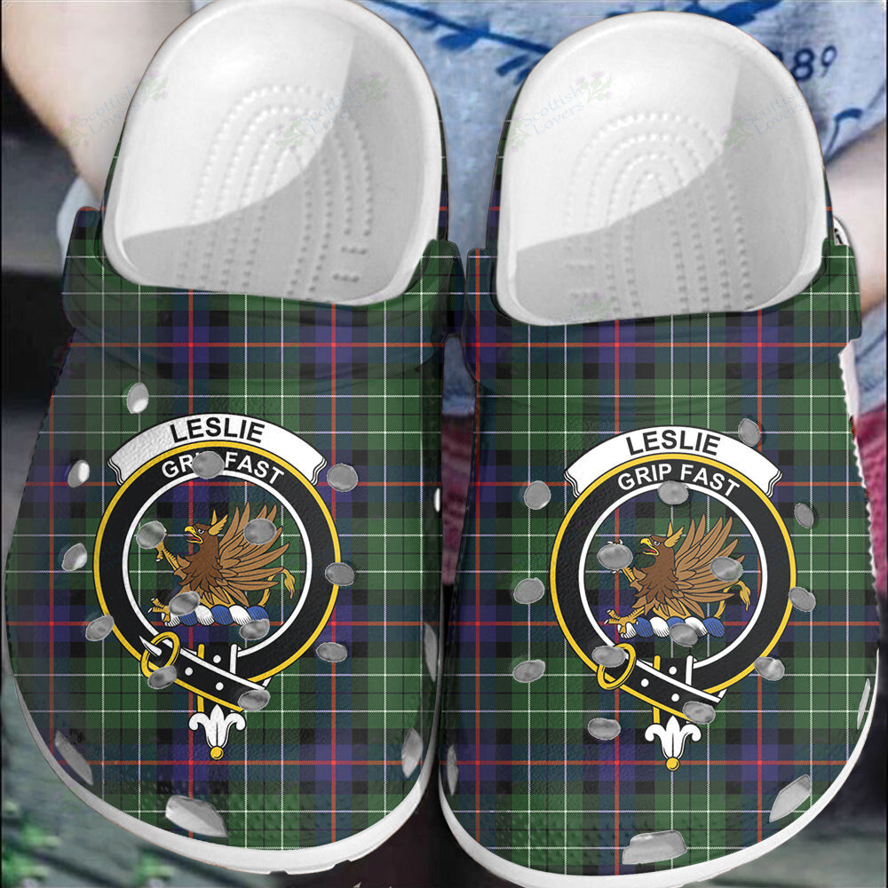 Clan Leslie Hunting Ancient Tartan Crest Clogs Classic MO22 Leslie Hunting Ancient Tartan Tartan Today