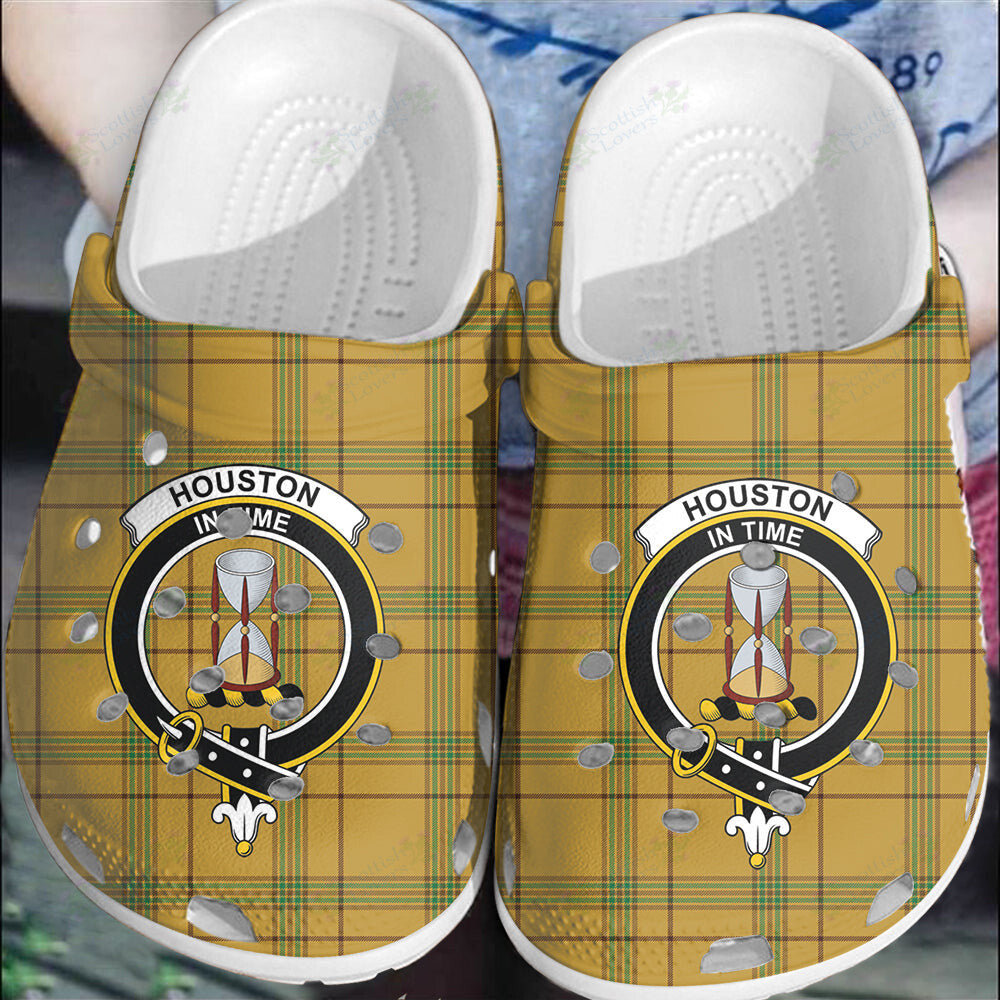 Clan Houston Tartan Crest Clogs Classic PV34 Houston Tartan Tartan Today