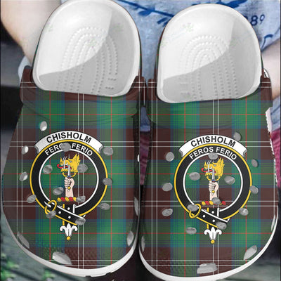 Clan Chisholm Hunting Ancient Tartan Crest Clogs Classic TV82