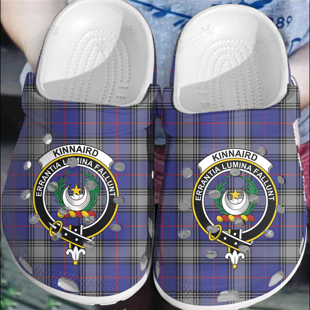 Clan Kinnaird Tartan Crest Clogs Classic UT70 Kinnaird Tartan Tartan Today