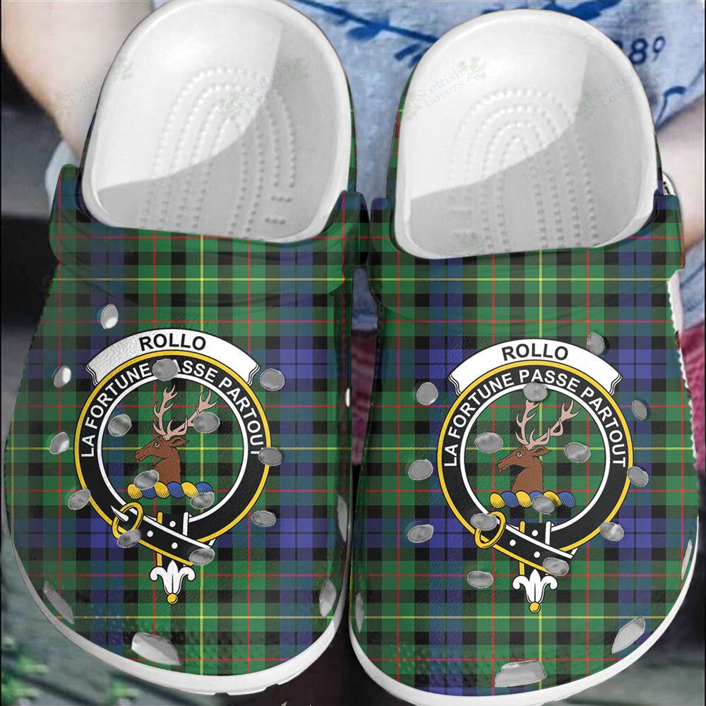 Clan Rollo Modern Tartan Crest Clogs Classic EJ63 Rollo Modern Tartan Tartan Today