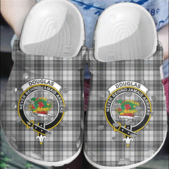 Clan Douglas Grey Modern Tartan Crest Clogs Classic FN57 Douglas Grey Modern Tartan Tartan Today