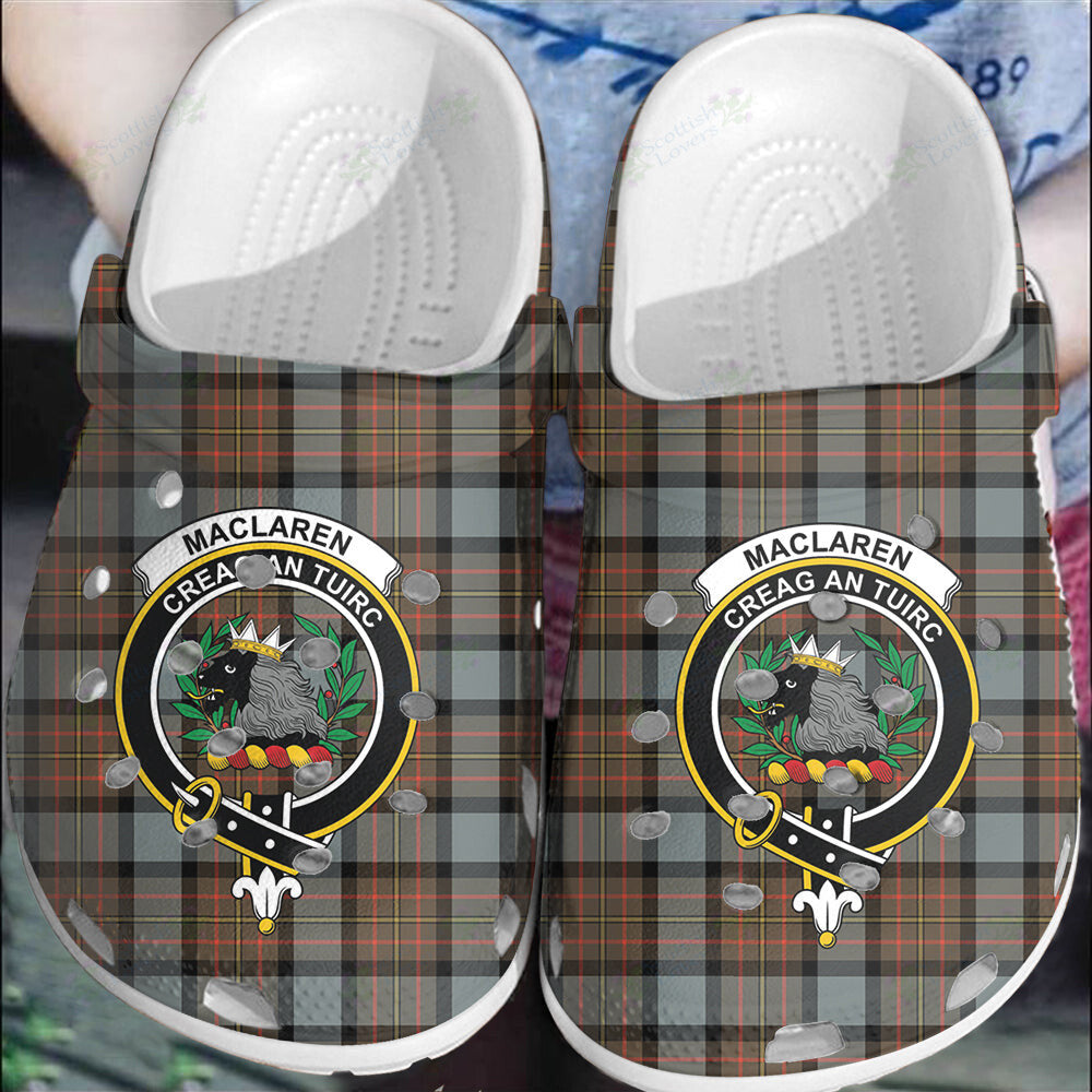Clan MacLaren Weathered Tartan Crest Clogs Classic EJ19 MacLaren Weathered Tartan Tartan Today