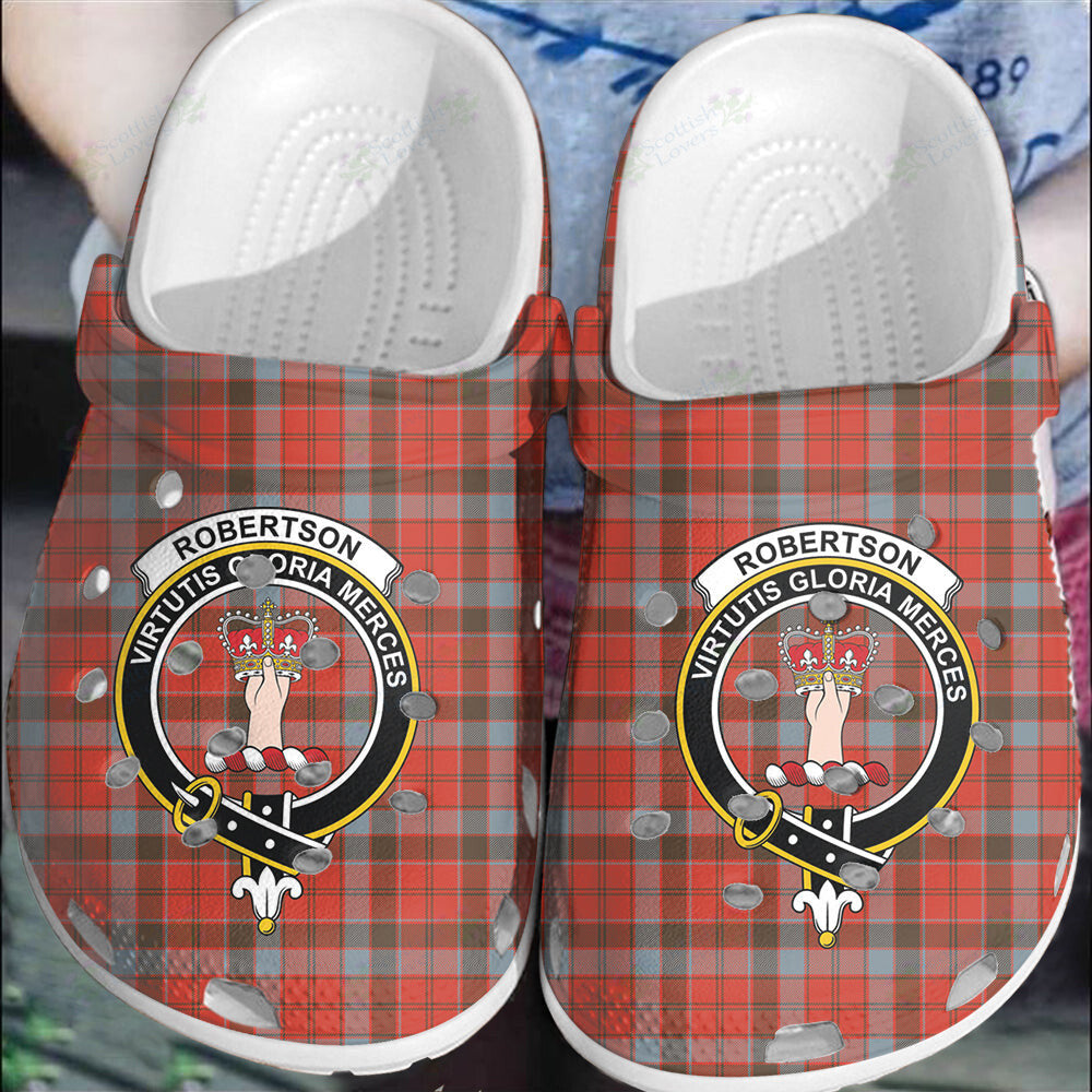 Clan Robertson Weathered Tartan Crest Clogs Classic NU45 Robertson Weathered Tartan Tartan Today
