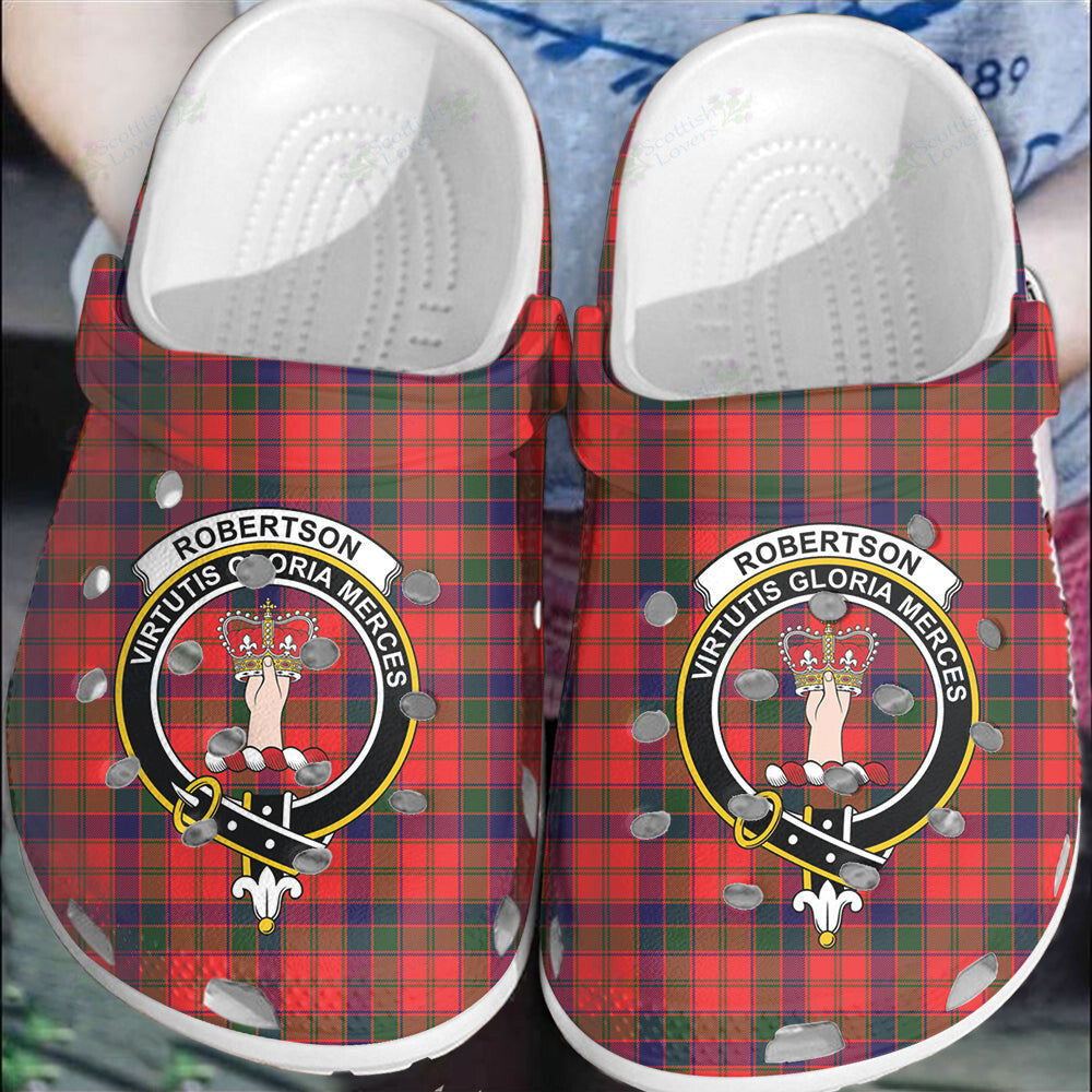 Clan Robertson Modern Tartan Crest Clogs Classic AZ96 Robertson Modern Tartan Tartan Today