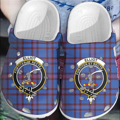 Clan Elliot Modern Tartan Crest Clogs Classic