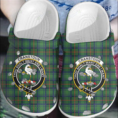 Clan Cranstoun Tartan Crest Clogs Classic EV29 Cranstoun Tartan Tartan Today