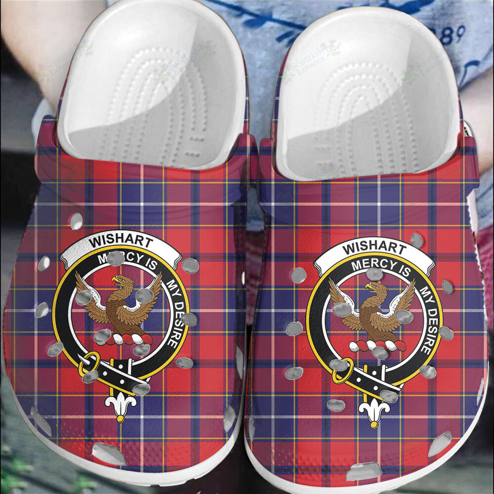 Clan Wishart Dress Tartan Crest Clogs Classic RN26 Wishart Dress Tartan Tartan Today