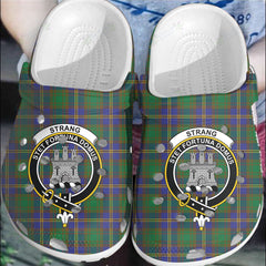 Clan Strange of Balkaskie Tartan Crest Clogs Classic RQ13 Strange of Balkaskie Tartan Tartan Today