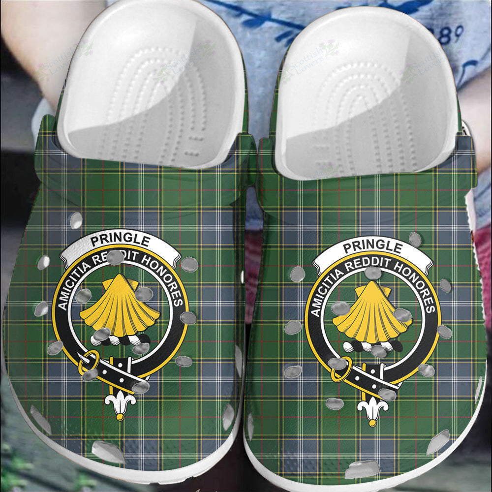 Clan Pringle Tartan Crest Clogs Classic PH35 Pringle Tartan Tartan Today