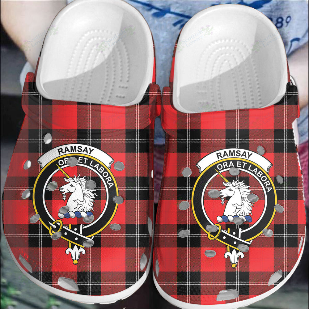 Clan Ramsay Modern Tartan Crest Clogs Classic MA37 Ramsay Modern Tartan Tartan Today