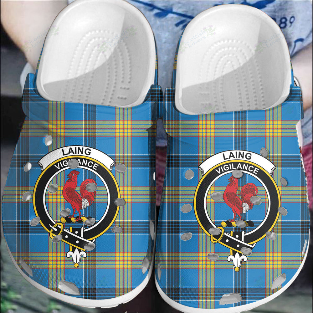 Clan Laing Tartan Crest Clogs Classic RP13 Laing Tartan Tartan Today