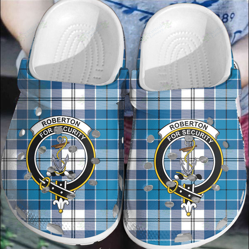 Clan Roberton Tartan Crest Clogs Classic LR33 Roberton Tartan Tartan Today