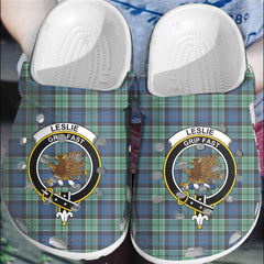 Clan Leslie Hunting Tartan Crest Clogs Classic RY28 Leslie Hunting Tartan Tartan Today
