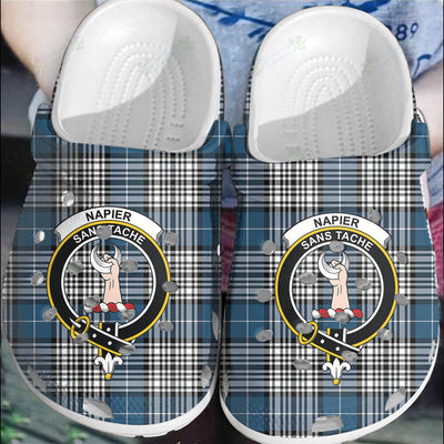 Clan Napier Modern Tartan Crest Clogs Classic BA91