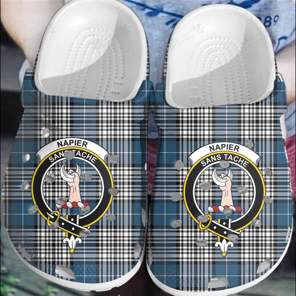 Clan Napier Modern Tartan Crest Clogs Classic BA91 Napier Modern Tartan Tartan Today