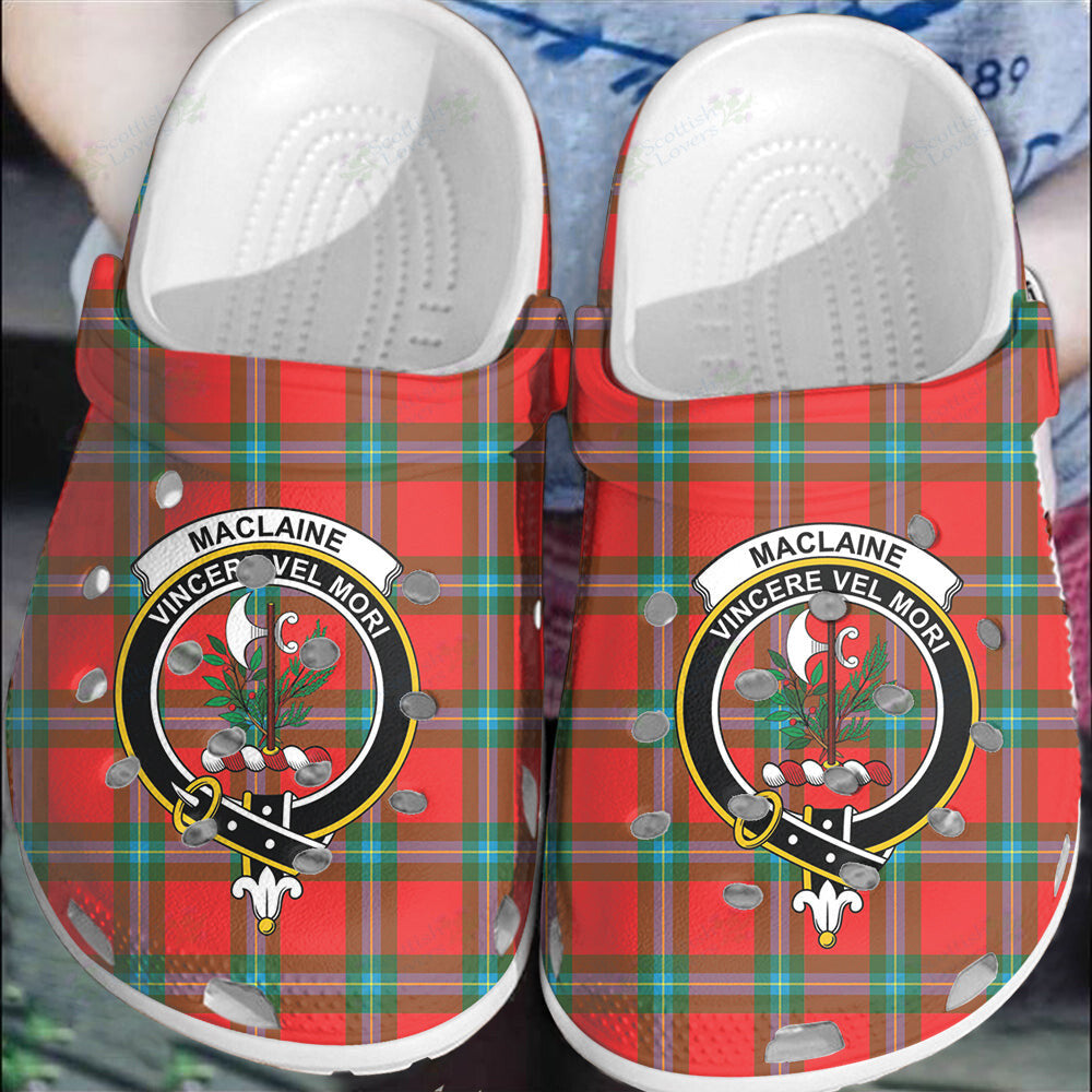 Clan MacLaine of Loch Buie Hunting Ancient Tartan Crest Clogs Classic JC48 MacLaine of Loch Buie Hunting Ancient Tartan Tartan Today