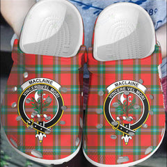 Clan MacLaine of Loch Buie Hunting Ancient Tartan Crest Clogs Classic JC48 MacLaine of Loch Buie Hunting Ancient Tartan Tartan Today