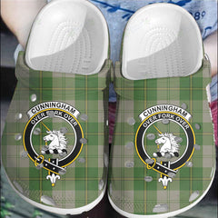 Clan Cunningham Dress Green Dancers Tartan Crest Clogs Classic UL33 Cunningham Dress Green Dancers Tartan Tartan Today