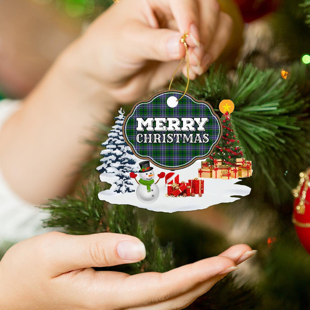 Clan Wishart Hunting "Merry Christmas" Tartan Acrylic Ornament XP72 Wishart Hunting Tartan Tartan Christmas