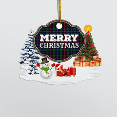 Clan Urquhart Modern "Merry Christmas" Tartan Acrylic Ornament RR32 Urquhart Modern Tartan Tartan Christmas