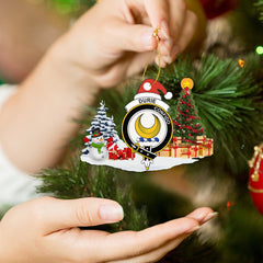 Clan Durie Crest Tartan Acrylic Christmas Ornament QP25 Durie Tartan Tartan Christmas