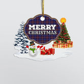 Clan Pride of Scotland "Merry Christmas" Tartan Acrylic Ornament SS67 Pride of Scotland Tartan Tartan Christmas