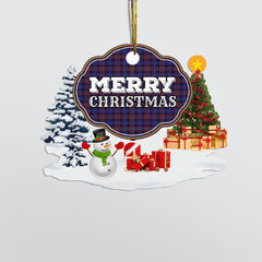 Clan Pride of Scotland "Merry Christmas" Tartan Acrylic Ornament SS67 Pride of Scotland Tartan Tartan Christmas