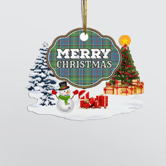 Clan Whitelaw "Merry Christmas" Tartan Acrylic Ornament FL37 Whitelaw Tartan Tartan Christmas