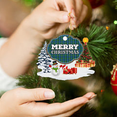 Clan Lyon "Merry Christmas" Tartan Acrylic Ornament LT30 Lyon Tartan Tartan Christmas