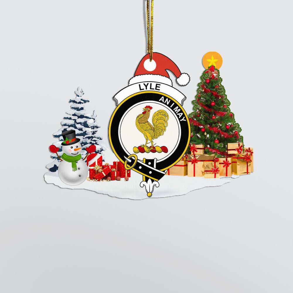 Clan Lyle Crest Tartan Acrylic Christmas Ornament KS62 Lyle Tartan Tartan Christmas