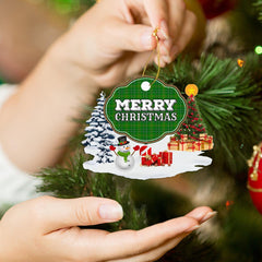 Clan Wexford County "Merry Christmas" Tartan Acrylic Ornament CL64 Wexford County Tartan Tartan Christmas