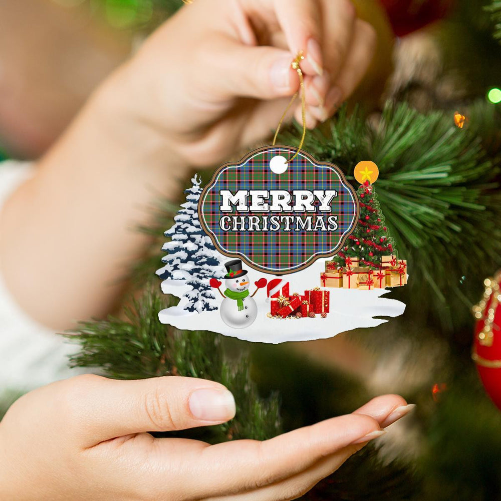 Clan Stirling (of Keir) "Merry Christmas" Tartan Acrylic Ornament IG20 Stirling (of Keir) Tartan Tartan Christmas
