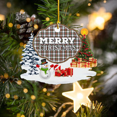 Clan Stewart Dress Modern "Merry Christmas" Tartan Acrylic Ornament AT52 Stewart Dress Modern Tartan Tartan Christmas