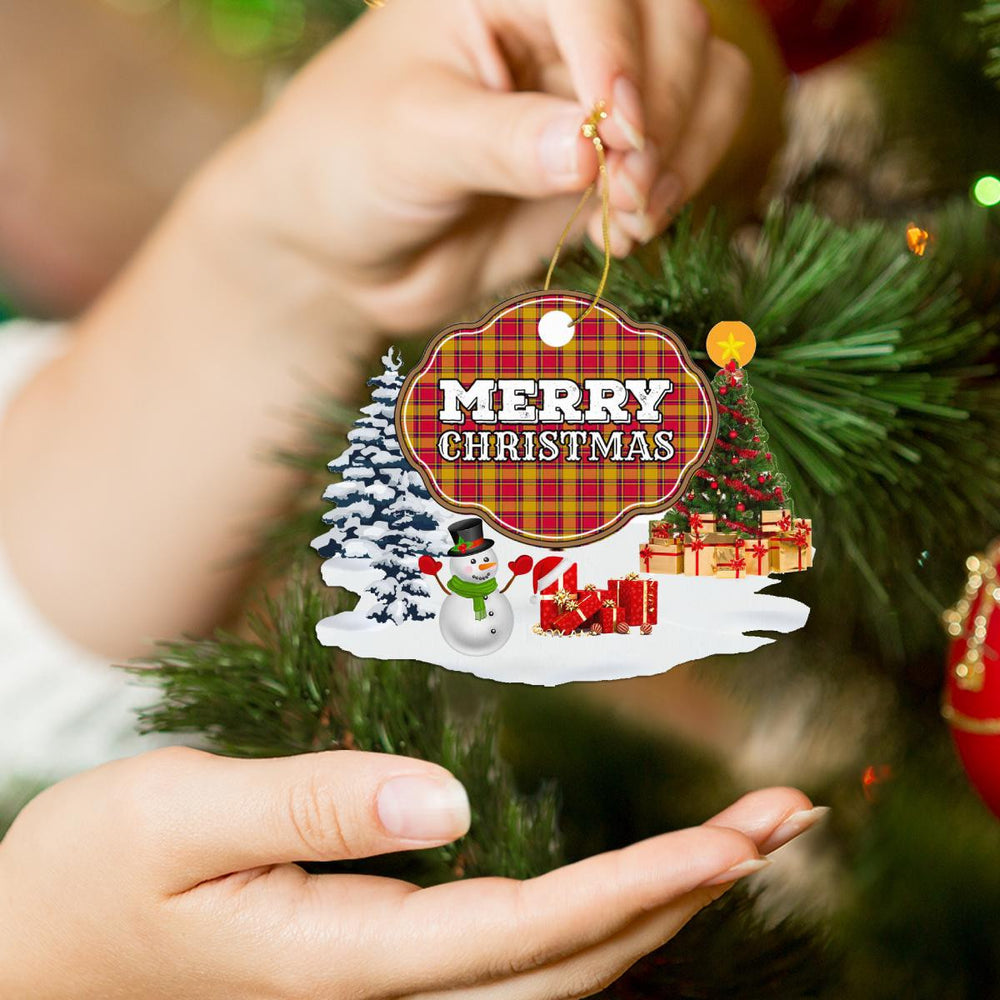 Clan Scrymgeour "Merry Christmas" Tartan Acrylic Ornament MR91 Scrymgeour Tartan Tartan Christmas
