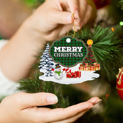 Clan Kinloch "Merry Christmas" Tartan Acrylic Ornament XE47 Kinloch Tartan Tartan Christmas