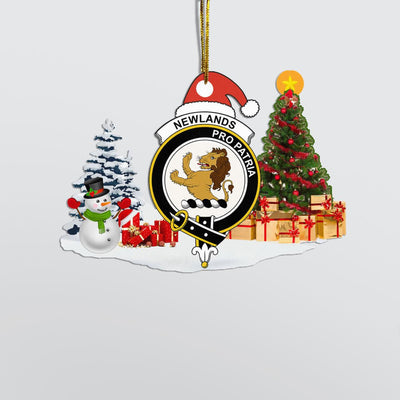 Clan Newlands Crest Tartan Acrylic Christmas Ornament ZD58