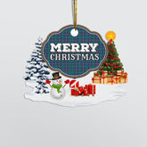 Clan Douglas Modern "Merry Christmas" Tartan Acrylic Ornament OM31 Douglas Modern Tartan Tartan Christmas