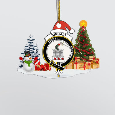 Clan Kincaid Crest Tartan Acrylic Christmas Ornament IM16