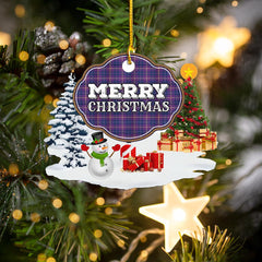 Clan Gretna Green "Merry Christmas" Tartan Acrylic Ornament WH68 Gretna Green Tartan Tartan Christmas