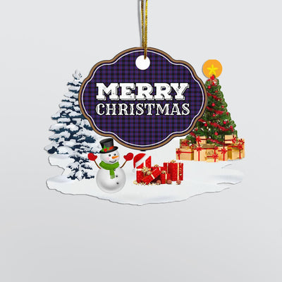 Clan Horsburgh "Merry Christmas" Tartan Acrylic Ornament