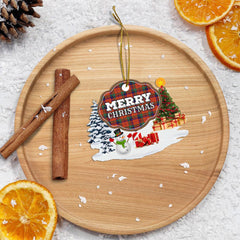 Clan Nicolson Ancient "Merry Christmas" Tartan Acrylic Ornament AM52 Nicolson Ancient Tartan Tartan Christmas