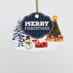 Clan Clark 2 "Merry Christmas" Tartan Acrylic Ornament UI35 Clark 2 Tartan Tartan Christmas