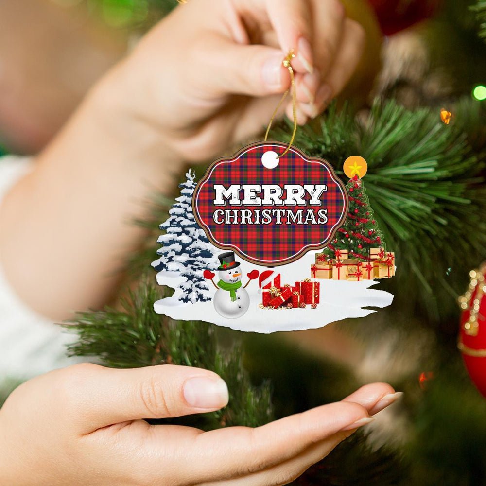Clan Robertson Modern "Merry Christmas" Tartan Acrylic Ornament IQ77 Robertson Modern Tartan Tartan Christmas