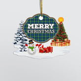 Clan Gordon Ancient "Merry Christmas" Tartan Acrylic Ornament GX34 Gordon Ancient Tartan Tartan Christmas