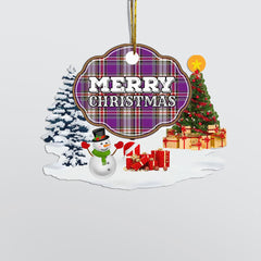 Clan Lockwood "Merry Christmas" Tartan Acrylic Ornament WZ34 Lockwood Tartan Tartan Christmas