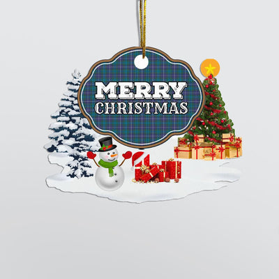 Clan Sandilands (Douglas) "Merry Christmas" Tartan Acrylic Ornament